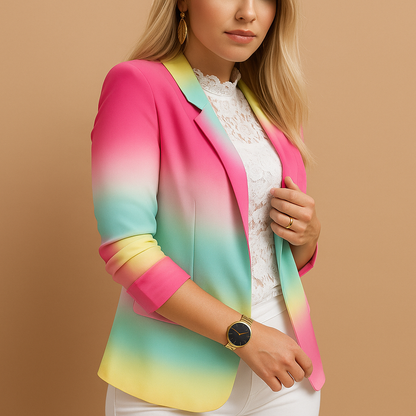 Clarisse™ - Houndstooth Fitted Blazer