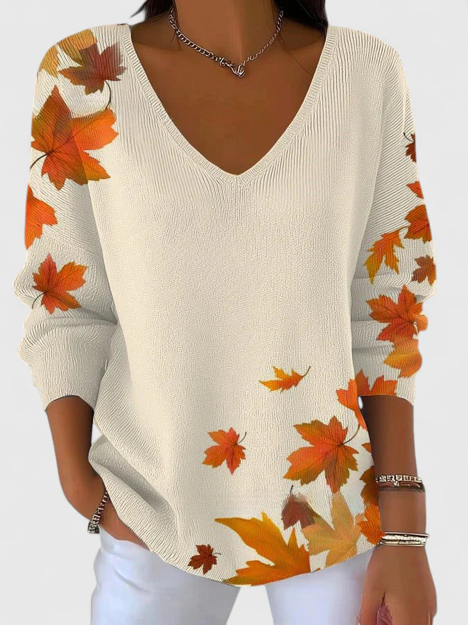 Serafin™ - Elegant V-Neck Winter Top