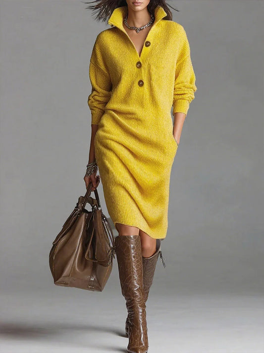 Praia™ - Solid Color Knit Dress