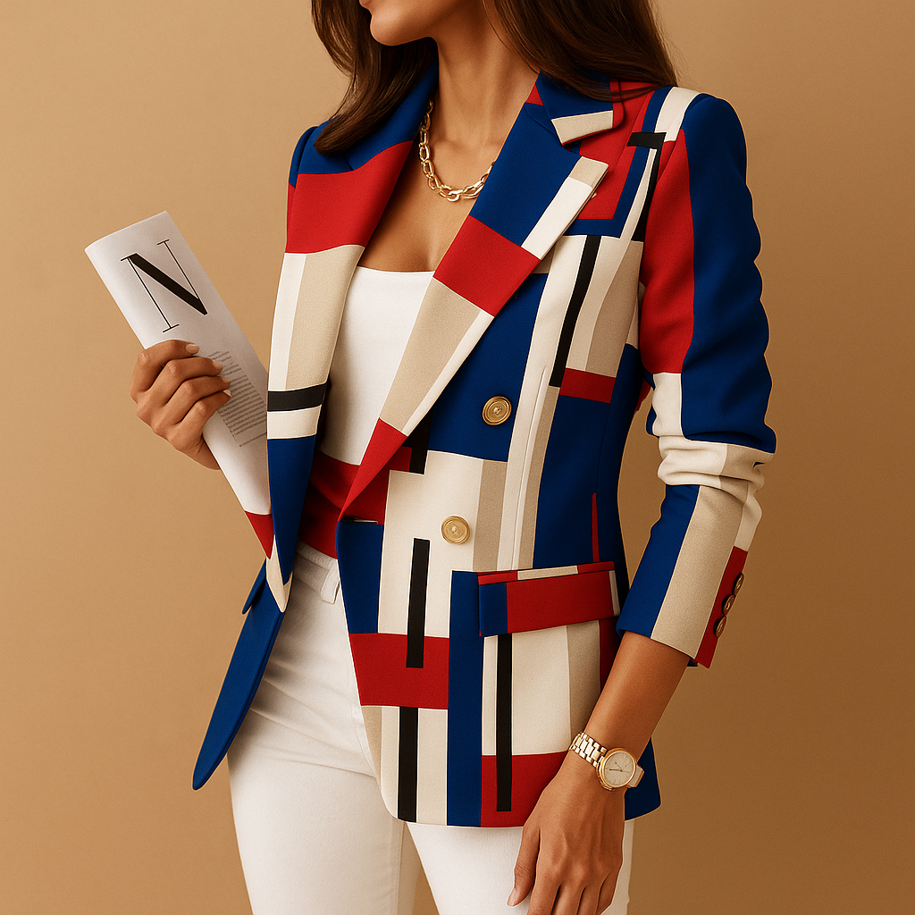 Lorraine™ - Tailored Checkered Blazer