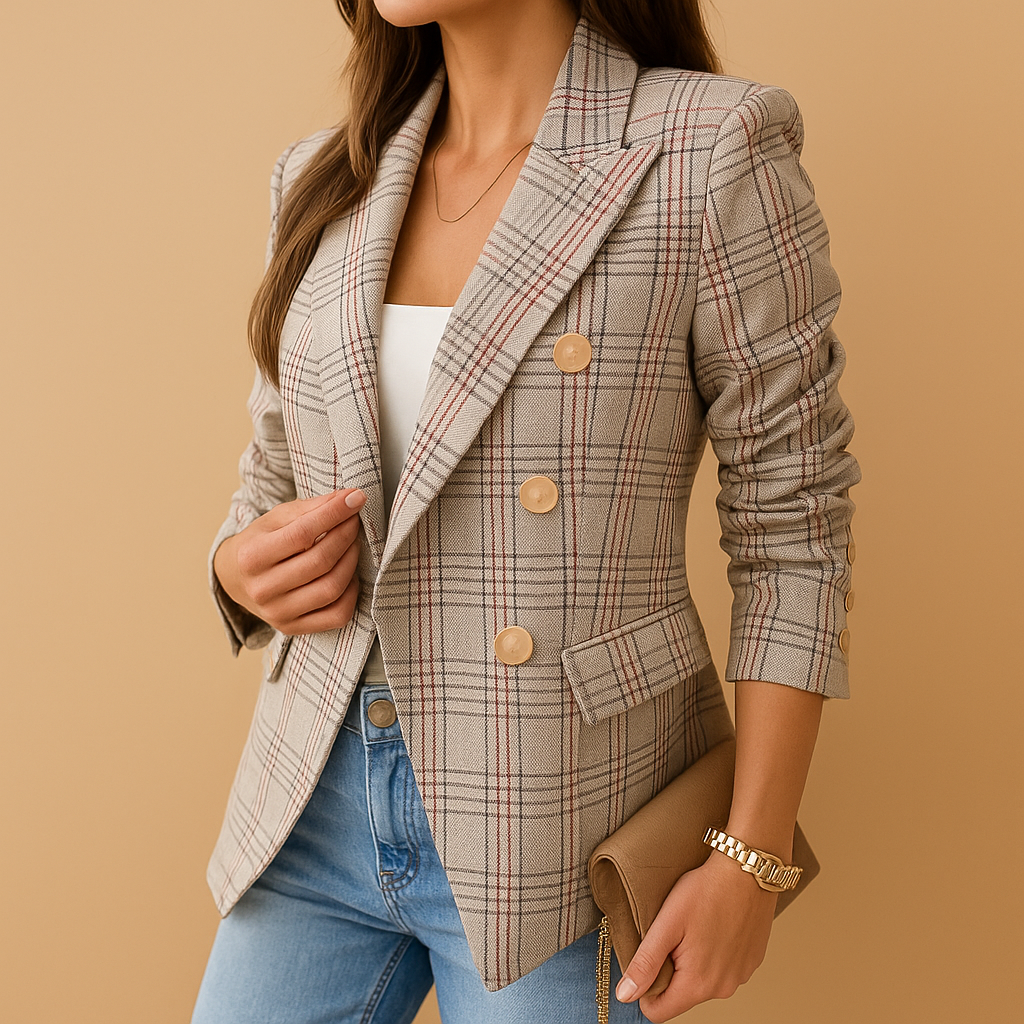 Lorraine™ - Tailored Checkered Blazer