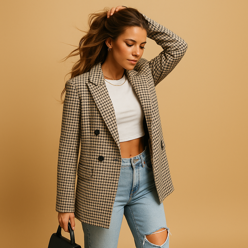 Sophie™ -  Plaid Classic Blazer