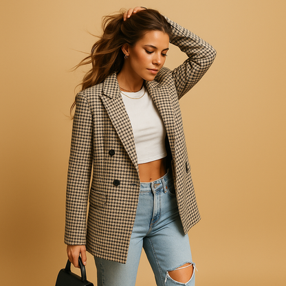 Sophie™ -  Plaid Classic Blazer