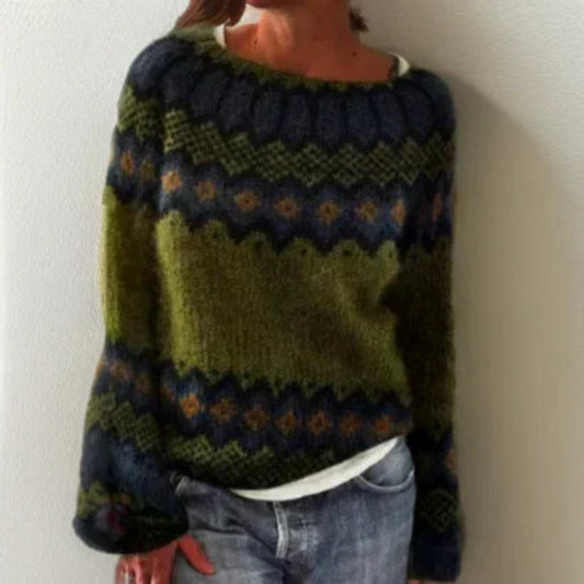 Silvia™ Elegant Geometric Sweater