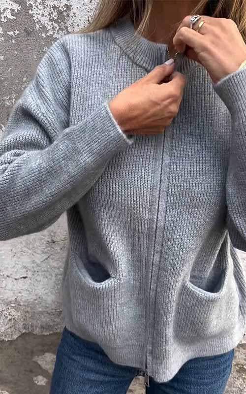 Geraldine™ – Winter zip-up cardigan