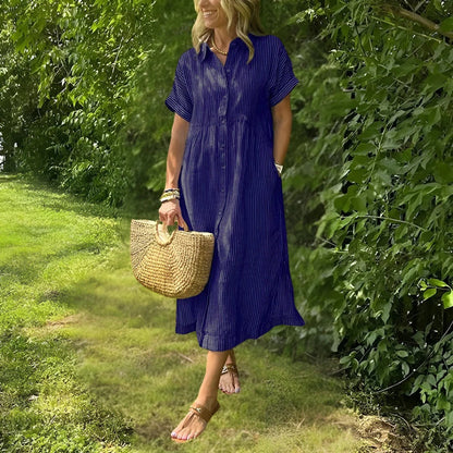 Tyra™ - Striped Shirt Dress