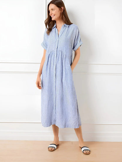 Tyra™ - Striped Shirt Dress