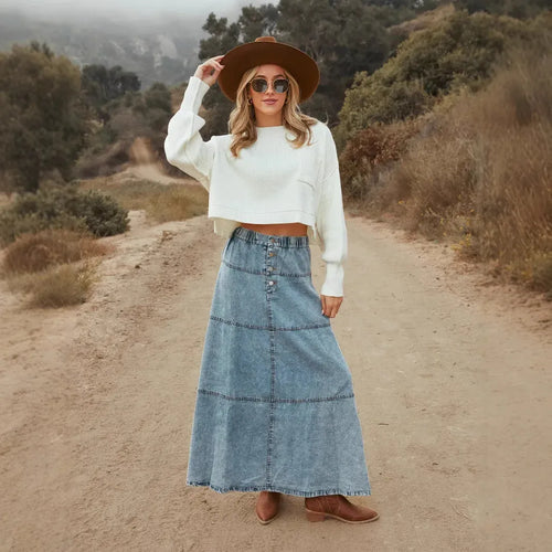 Wanda™ – Boho denim skirt