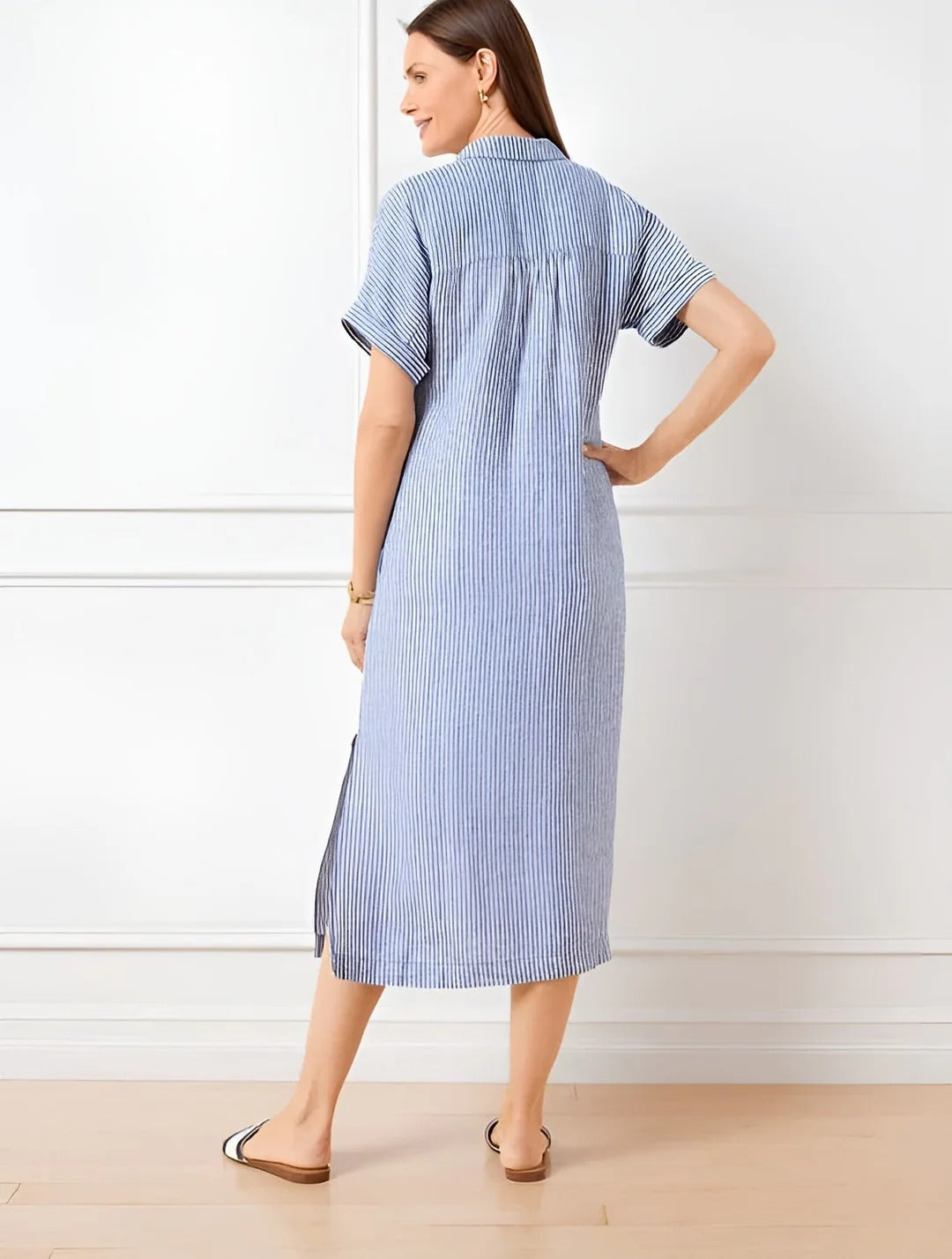 Tyra™ - Striped Shirt Dress