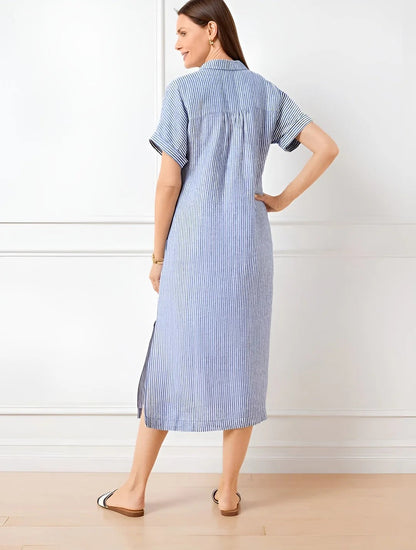 Tyra™ - Striped Shirt Dress