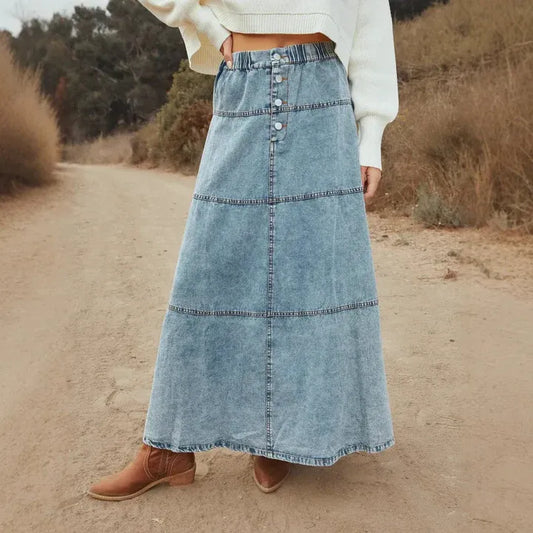 Wanda™ – Boho denim skirt