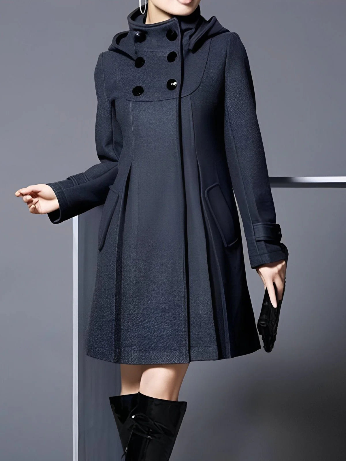 Grace™ - Long coat with hood