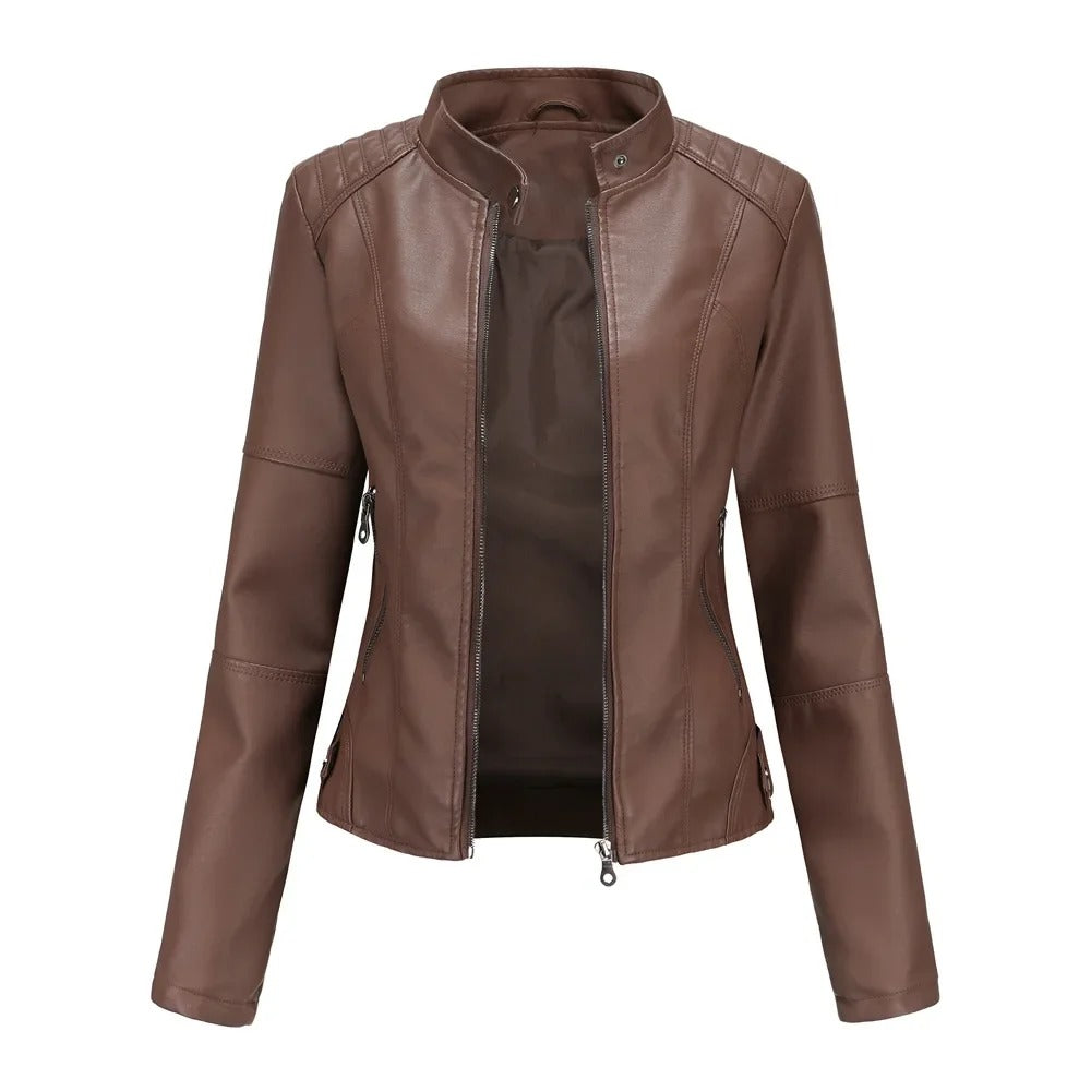 Selvina™ - Elegant Modern Leather Jacket