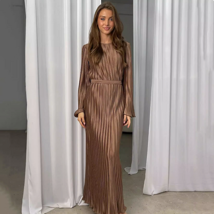 Elvi™ – Flared Sleeve Elegant Dress